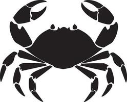 Crab Silhouette Vector Illustration White Background