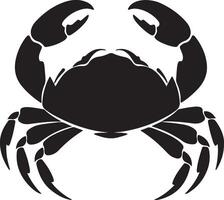 Crab Silhouette Vector Illustration White Background