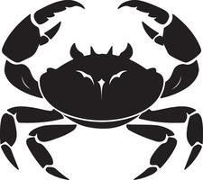 Crab Silhouette Vector Illustration White Background