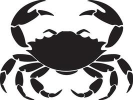 Crab Silhouette Vector Illustration White Background