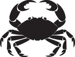 Crab Silhouette Vector Illustration White Background