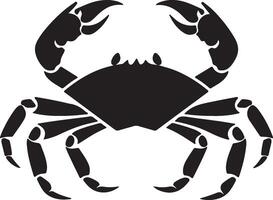 Crab Silhouette Vector Illustration White Background