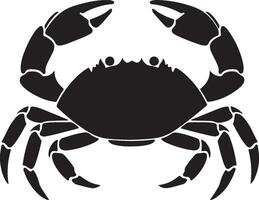 Crab Silhouette Vector Illustration White Background