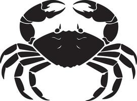 Crab Silhouette Vector Illustration White Background