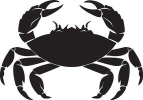 Crab Silhouette Vector Illustration White Background