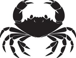 Crab Silhouette Vector Illustration White Background