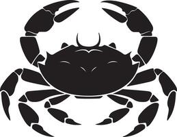 Crab Silhouette Vector Illustration White Background