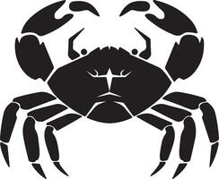 Crab Silhouette Vector Illustration White Background