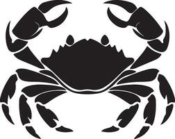 Crab Silhouette Vector Illustration White Background