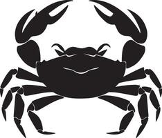 Crab Silhouette Vector Illustration White Background