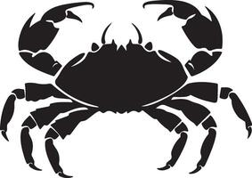 Crab Silhouette Vector Illustration White Background