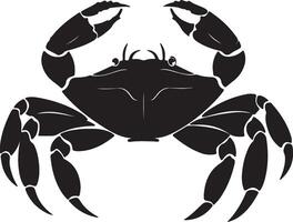 Crab Silhouette Vector Illustration White Background