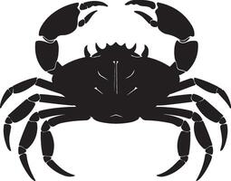 Crab Silhouette Vector Illustration White Background