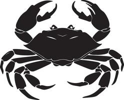 Crab Silhouette Vector Illustration White Background