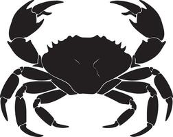 Crab Silhouette Vector Illustration White Background