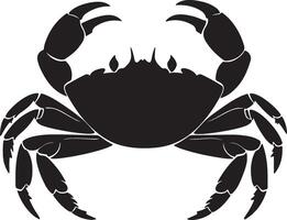 Crab Silhouette Vector Illustration White Background