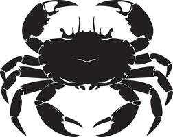 Crab Silhouette Vector Illustration White Background