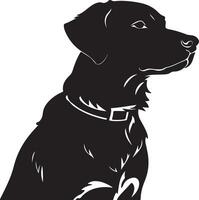 Dog Silhouette Vector Illustration White Background