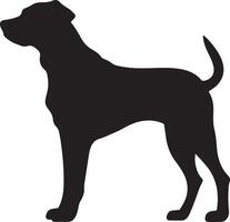 Dog Silhouette Vector Illustration White Background