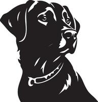 Dog Silhouette Vector Illustration White Background