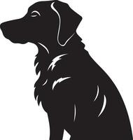 Dog Silhouette Vector Illustration White Background