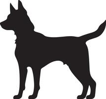 Dog Silhouette Vector Illustration White Background