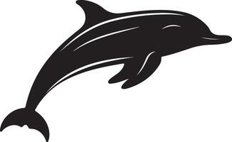 Dolphin Silhouette Vector Illustration White Background