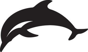 delfín silueta vector ilustración blanco antecedentes