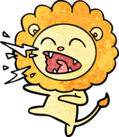 cartoon roaring lion png