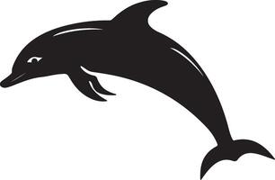 Dolphin Silhouette Vector Illustration White Background