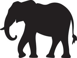 Elephant Silhouette Vector Illustration White Background