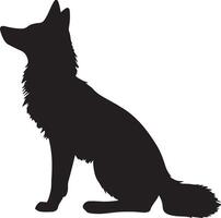 Fox Silhouette Vector Illustration White Background