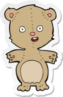 autocollant d'un ours en peluche de dessin animé png