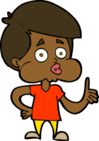 cartoon boy giving thumbs up png