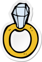 sticker of a cartoon diamond ring png