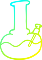 cold gradient line drawing of a cartoon water pipe png