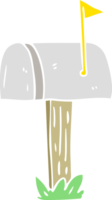 flat color style cartoon mailbox png