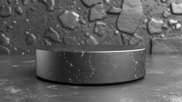 AI generated 3d illustration empty podium with abstact background very realistic front view mock up photo