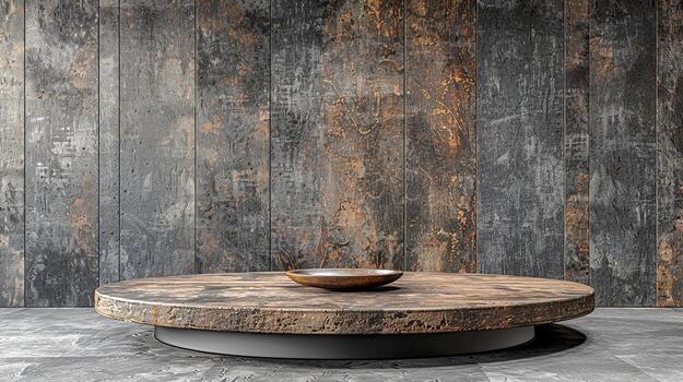 AI generated 3d illustration empty podium with abstact background very realistic front view mock up photo