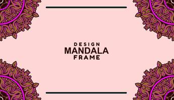 background with mandala frame Free Vector