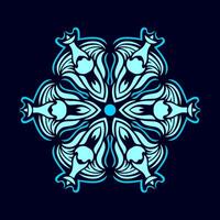 Mandala pattern art background free vector