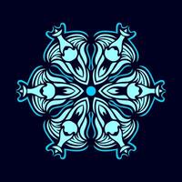 mandala modelo Arte antecedentes gratis vector