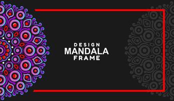 background with mandala frame Free Vector