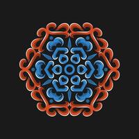 Mandala pattern art background free vector
