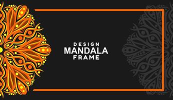 background with mandala frame Free Vector