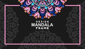 background with mandala frame Free Vector