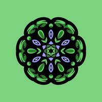 Mandala pattern art background free vector