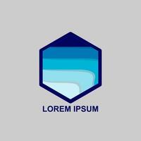 vector resumen icono, hexagonal logo para tu empresa