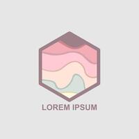 vector resumen icono, hexagonal logo para tu compañía. gratis vector