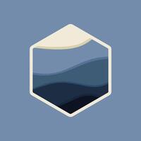 vector abstract icon, hexagonal logo for your company. free vector